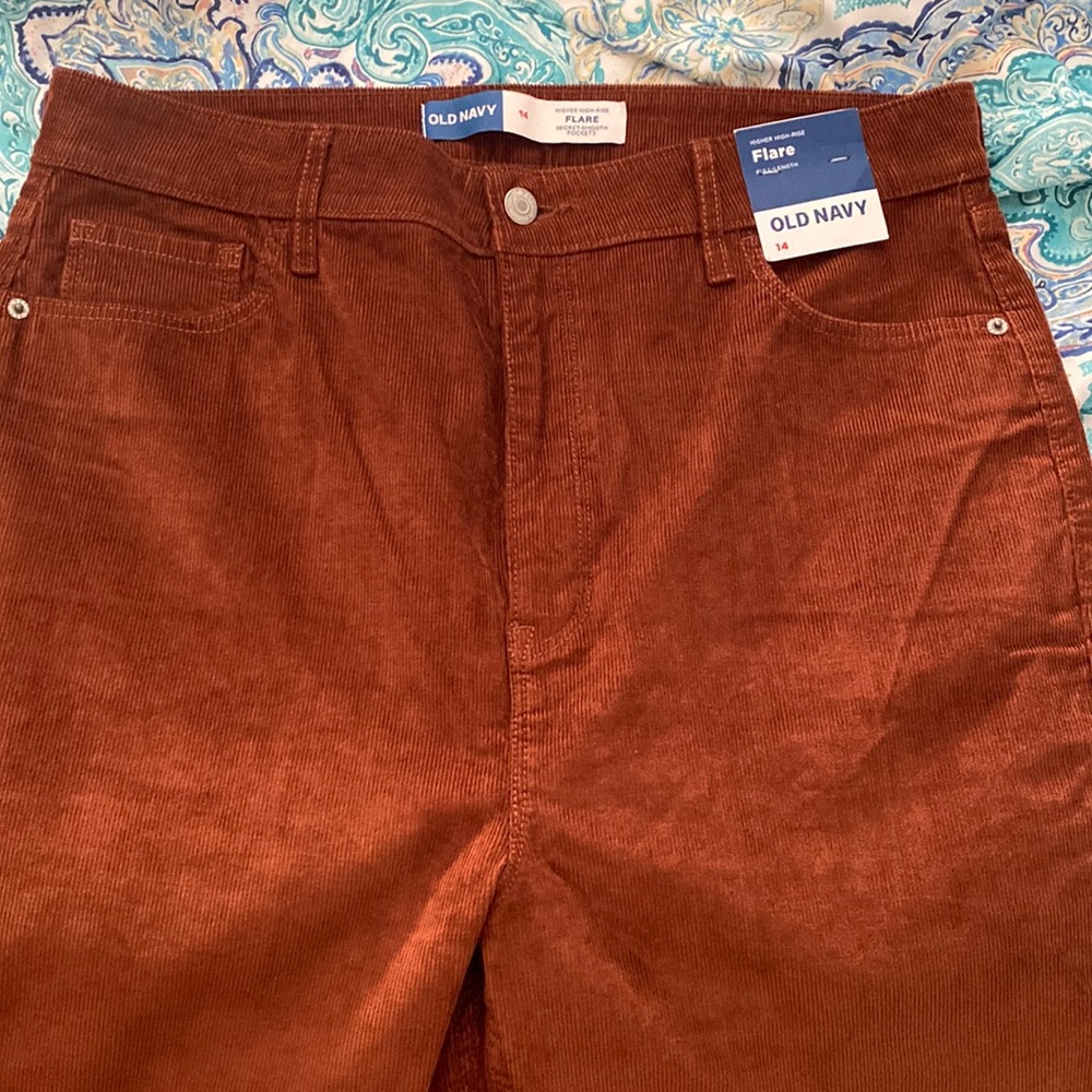 Flare High Rise Orange Jeans